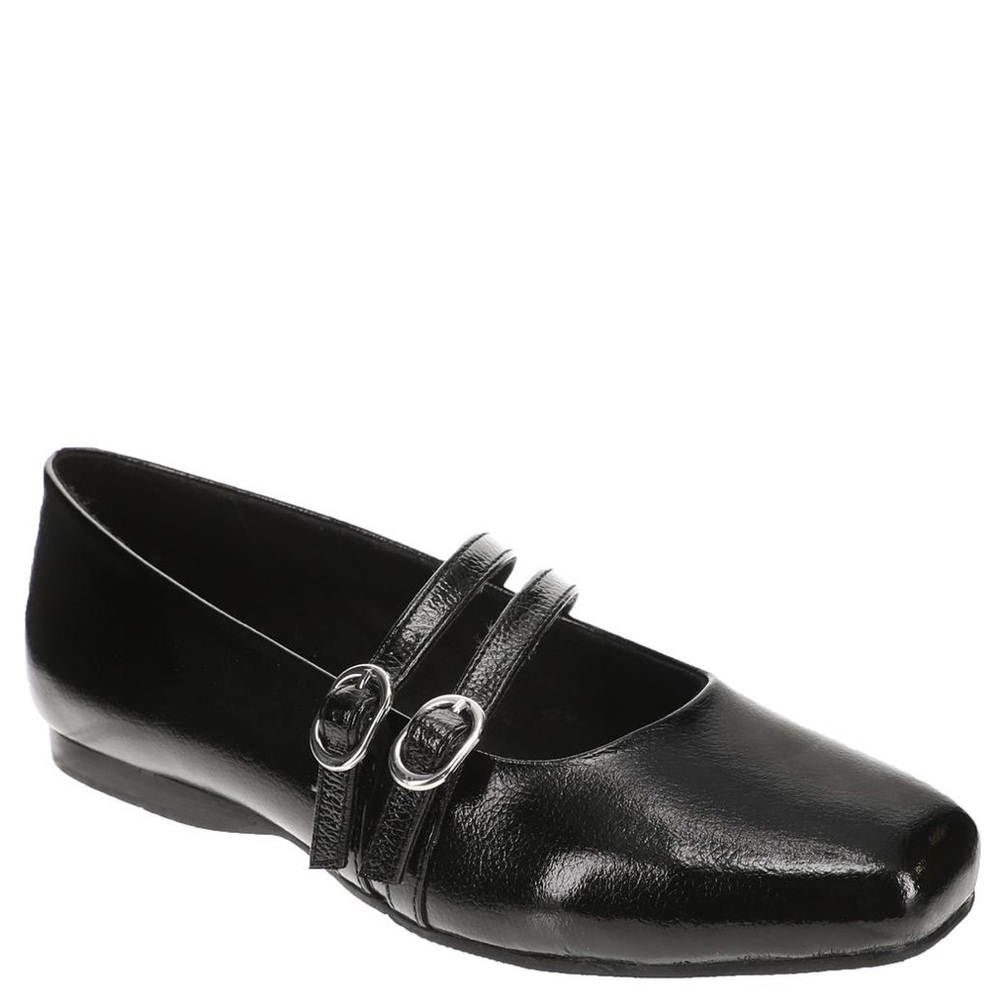 Array black real leather mary jane flats new sz 7M
